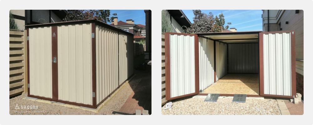 Комбинированная расцветка хозблока SKOGGY