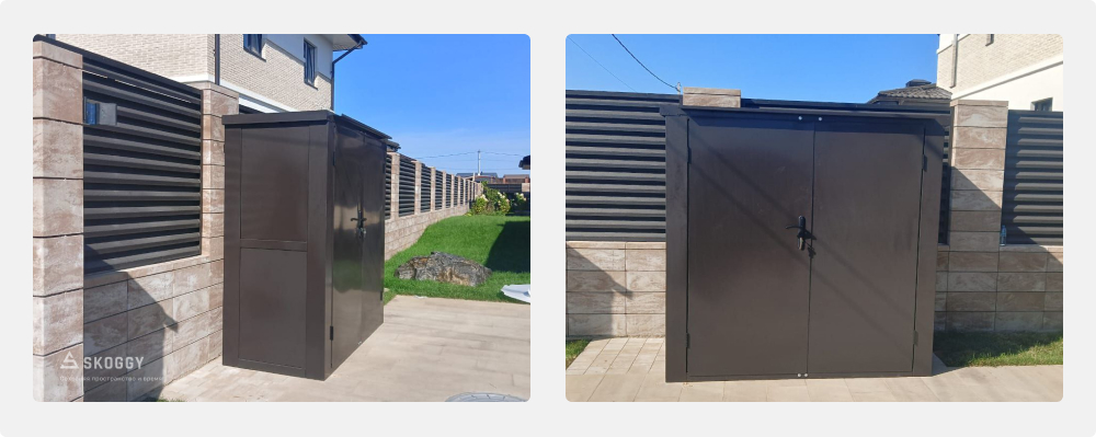 Уличный шкаф SKOGGY в шоколадном оттенке