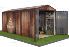 Контейнер для Хранения с Двускатной Крышей Стандартный SKOGGY 5м Wooden