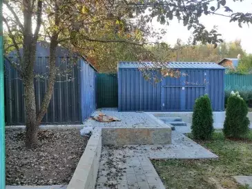 Хозблок для строительных материалов в графитовом цвете в СНТ Митинки, г.о. Серпухов, МО