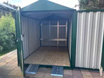 Хозблок для квадроцикла и газонокосилки в зеленом цвете в дер. Марушкино, Новомосковский адм.окр, г. Москва Хозблок для квадроцикла и газонокосилки в зеленом цвете в дер. Марушкино, Новомосковский адм.окр, г. Москва