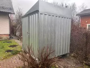 Хозблок для хозяйственных вещей в цинковом цвете в СНТ Южное, Чеховский мун.окр. МО