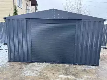 Хозблок для садовой техники, инвентаря и автомобильных шин в графитовом цвете в дер. Исаково, мун.окр. Истра, МО