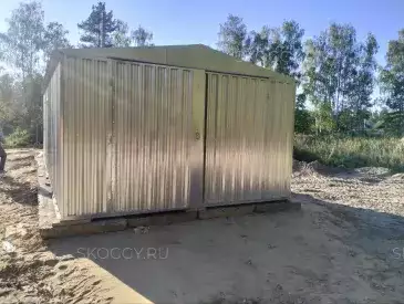 Большой автомобильный гараж в цинковом цвете в дер. Краснораменье, Камешковский р-н, Владимирская обл.