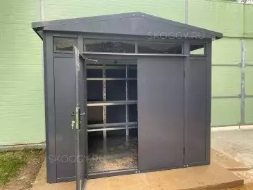 Премиум хозблок для хозяйственных принадлежностей в графитовом цвете в дер. Гаврилково, г.о. Красногорск, МО