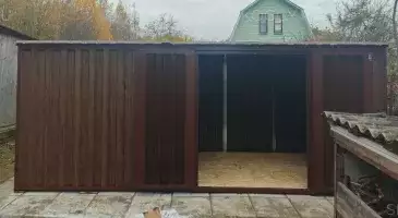 Хозблок для садовой техники и инвентаря в комбинированной расцветке в СТ Геолог, Пушкинский г.о, МО