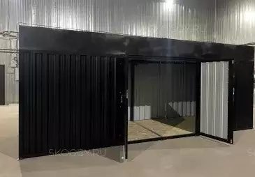 Хозблок для садовой техники и инвентаря в черном цвете в дер. Веретёнки, мун.окр. Истра, МО