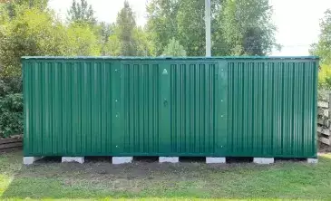 Хозблок 6×2,16 м: индивидуальный проект с боковой воротной группой во Владимирскую область